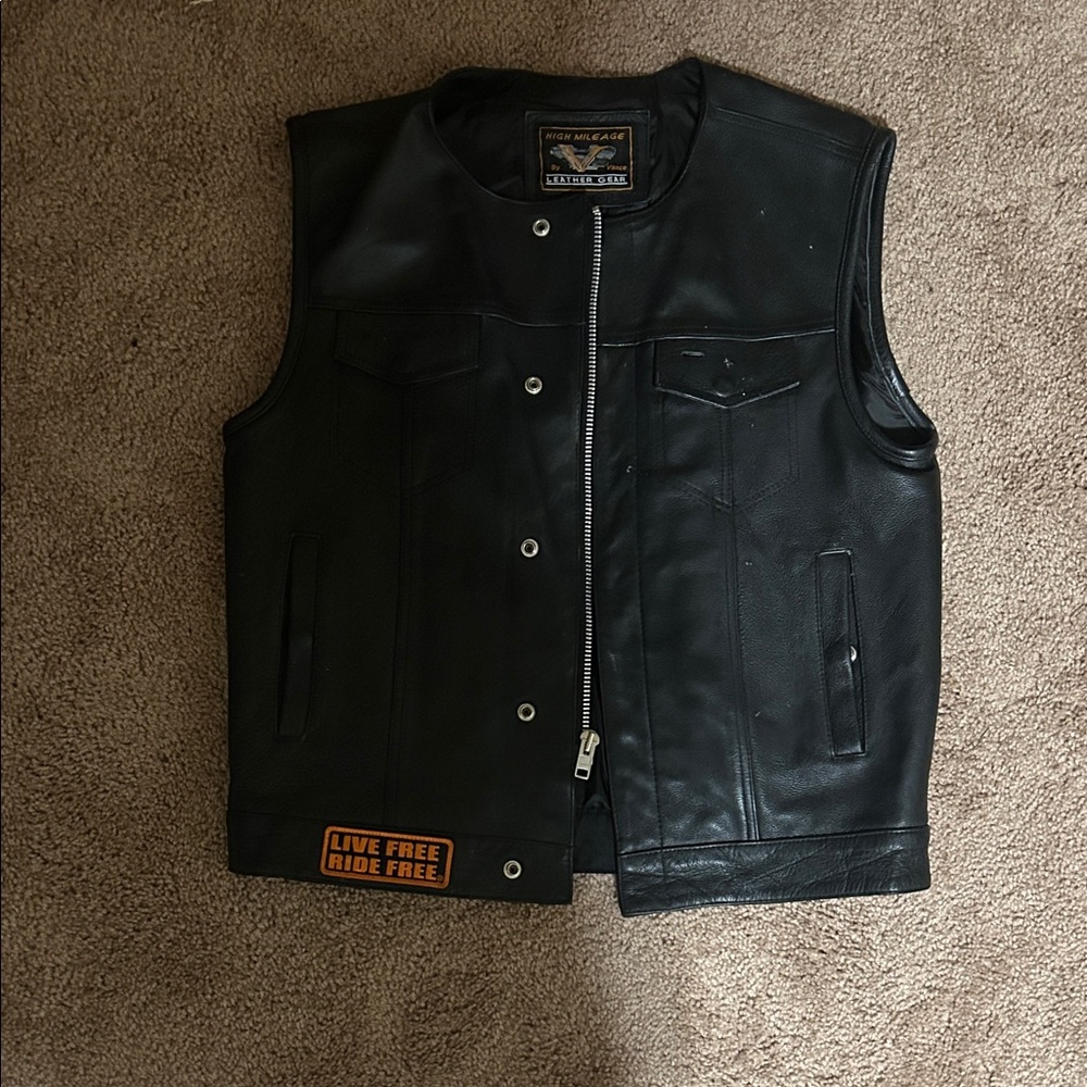 High Mileage by Vance Leather Vest Men’s Size L